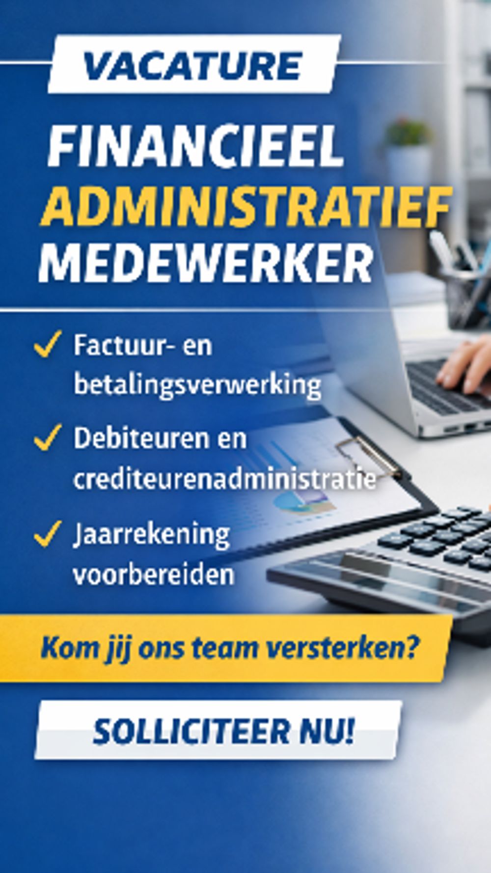 Financieel Administratief Medewerker (tijdelijk)